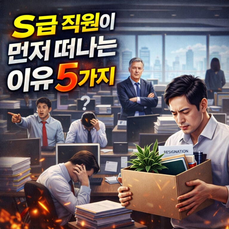 일 잘하는 사람이 회사를 떠나는 진짜 이유 5가지